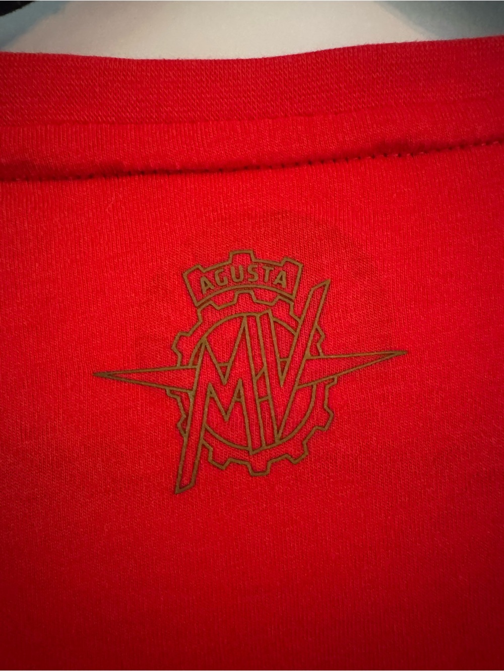 MV Agusta Colorblock Logo Tee in Red, Black, White - Picture 6 of 6